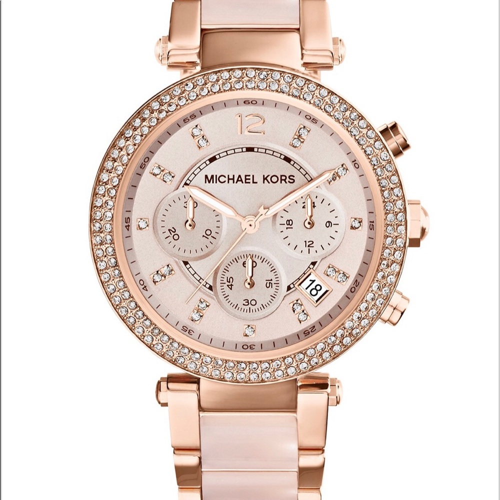 Michael Kors Parker Chronograph Two Tone Watch